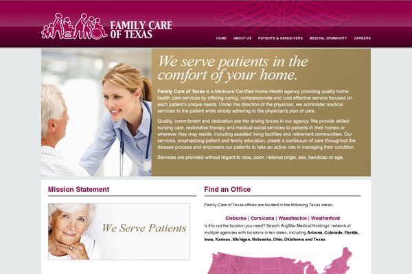 Care theme site design template sample