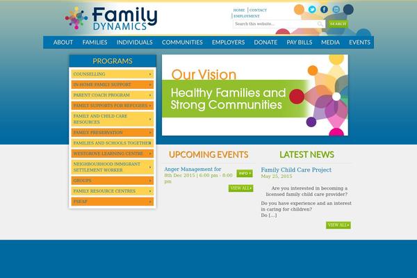 Family theme site design template sample