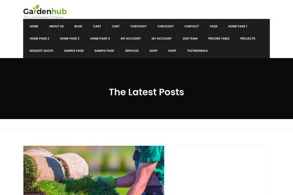Gardenhub theme site design template sample
