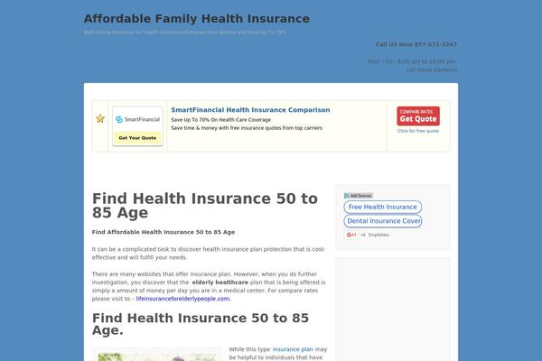 familyhealthinsurance365.com site used Fluid Blogging