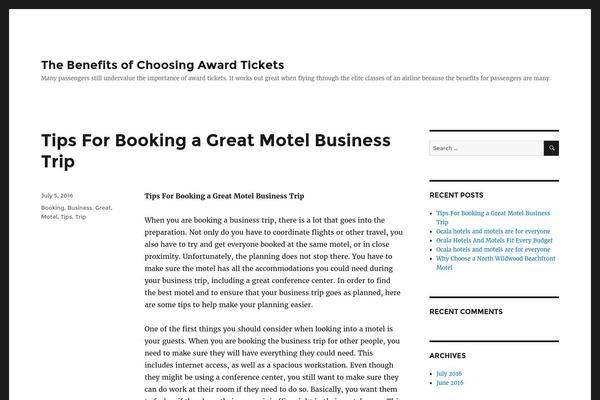 Twenty Thirteen theme site design template sample