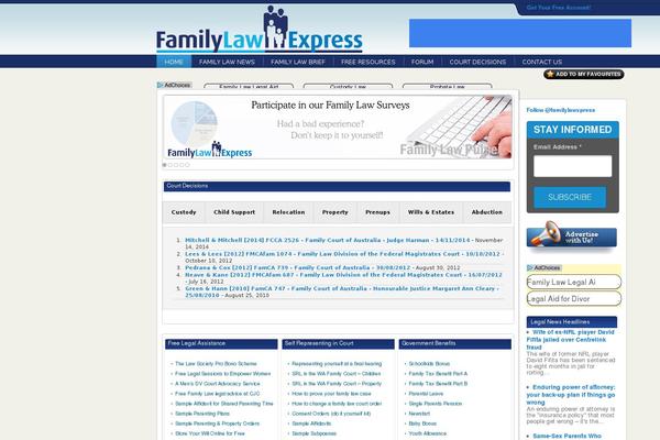 familylawexpress.com.au site used Famlaw