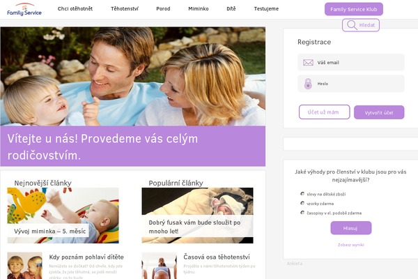 familyservice.cz site used Happybaby-child
