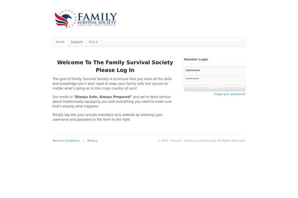 familysurvivalsociety.com site used Canvas