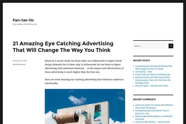 Twenty Fifteen theme site design template sample
