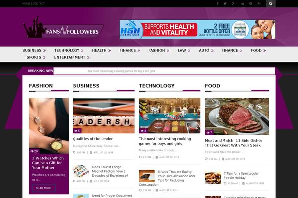 WordPress website example screenshot