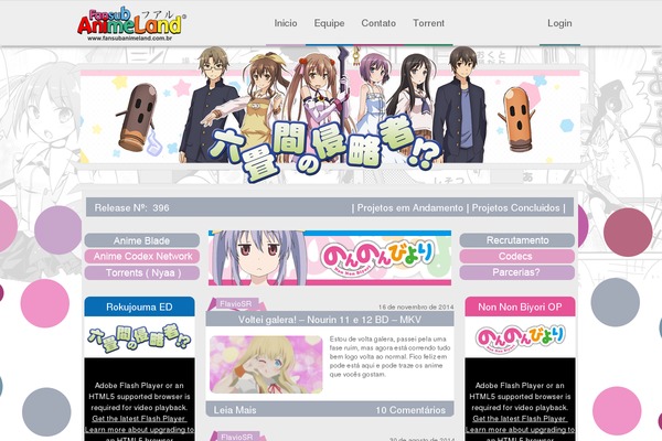 fansubanimeland.com.br site used Fal