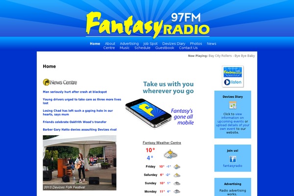 fantasyradio.co.uk site used Radioplayer