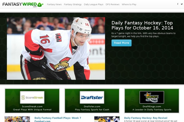 fantasywired.com site used Sports Blog