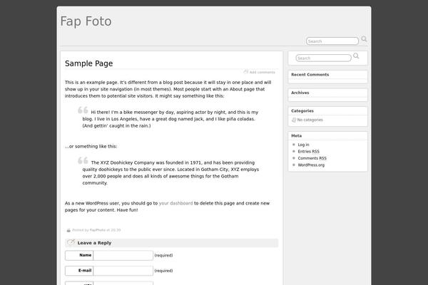 WordPress website example screenshot