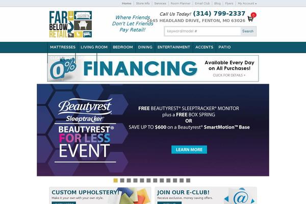 farbelowretailstl.com site used Wp Flexishop Two