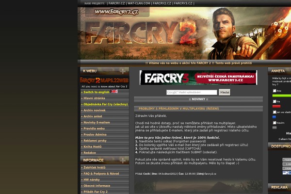farcry2.cz site used Farcry3.cz
