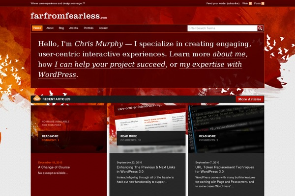 farfromfearless.com site used Dusk