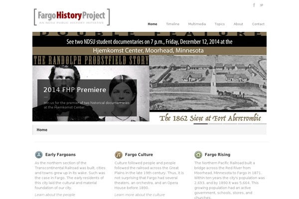 fargohistory.com site used Fargohistoryproject