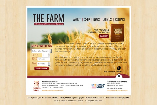 farmersrestaurantgroup.com site used Thefarm