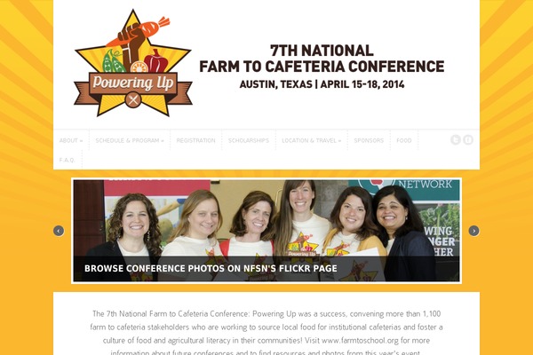 farmtocafeteriaconference.org site used Trim
