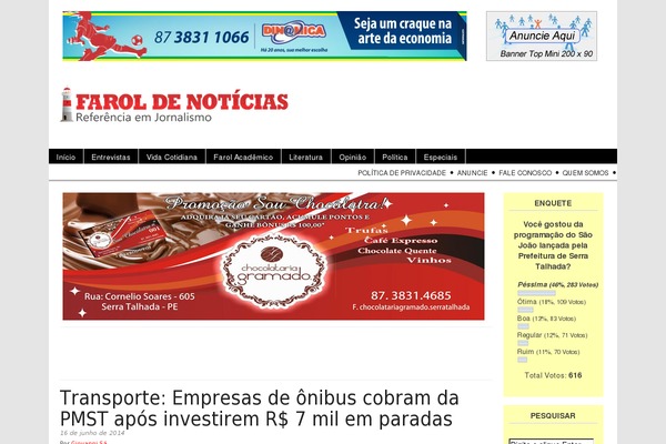 faroldenoticias.com.br site used Farol-de-noticias