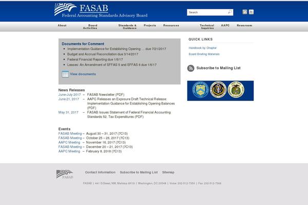 fasab.gov site used Platformpro_dev