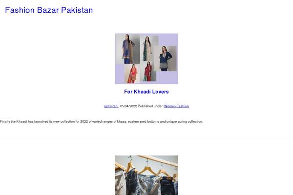 fashionbazar.pk site used Inclusive