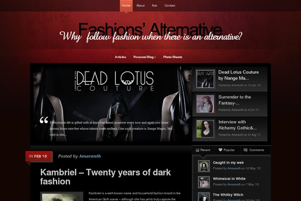 fashionsalternative.com site used Glow