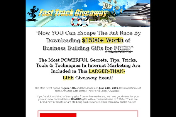 fast-track-giveaway.com site used Wpventure_silvergreen