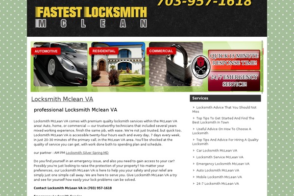 fastestlocksmithmclean.com site used zeeSynergie
