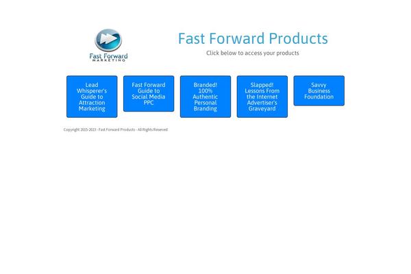 fastforwardproducts.com site used Optimizepress