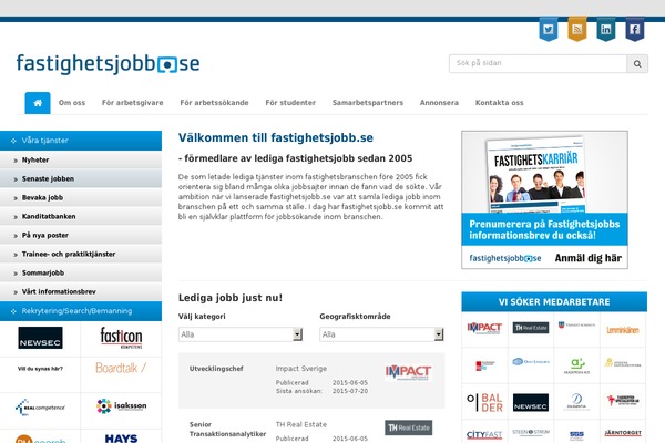 fastighetsjobb.se site used Fastighetsjobb