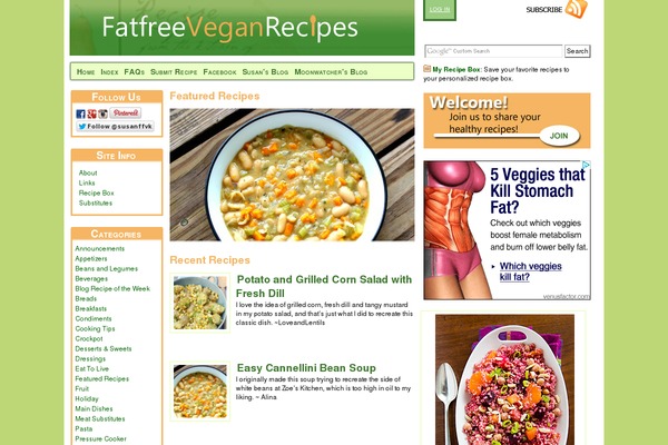 fatfreevegan.com site used Fat-free-vegan-v1