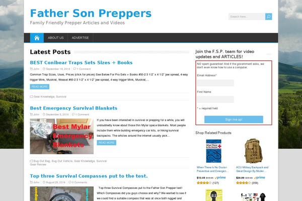 fathersonpreppers.com site used HappenStance