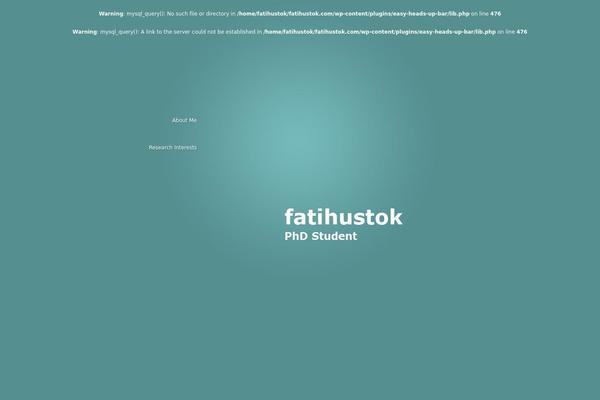 fatihustok.com site used Businesscard