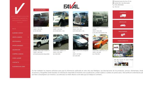 faval.cl site used Faval