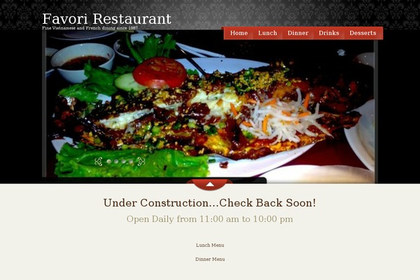 MyRestaurant theme site design template sample