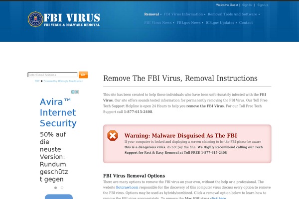fbivirus.net site used Dailydeal