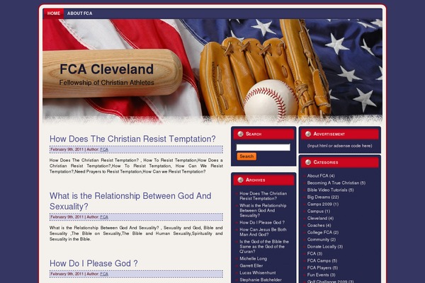 Baseball theme site design template sample