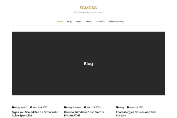 fcmdsc.org site used Daily-blog