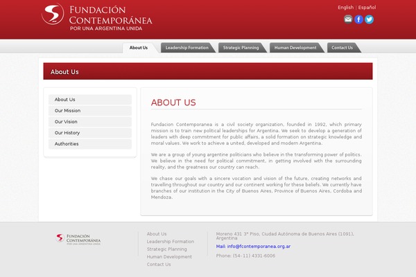 fcontemporanea.org.ar site used Fundacionv2