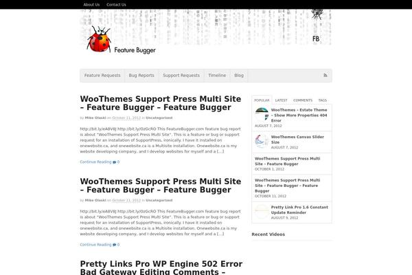 WordPress website example screenshot
