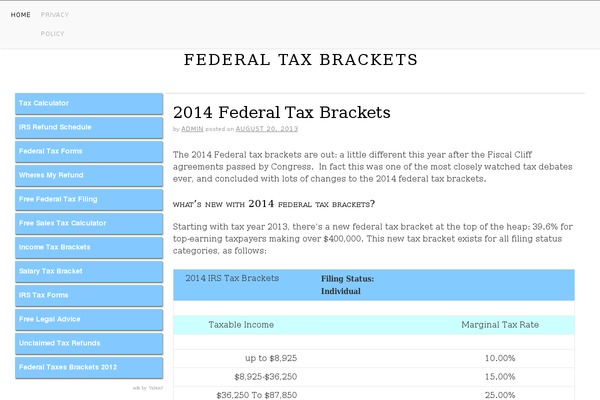 federal-tax-brackets.net site used Brunelleschi