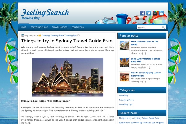 Travelblue theme site design template sample