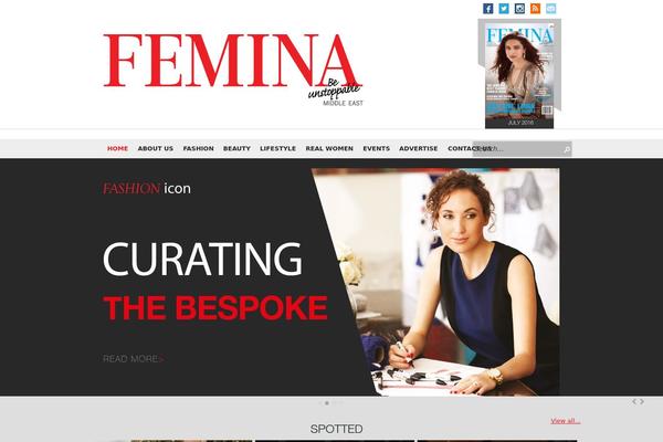 Femina theme site design template sample
