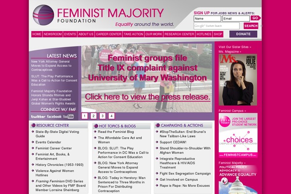 feminist.org site used Fmf2020
