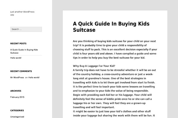 WordPress website example screenshot