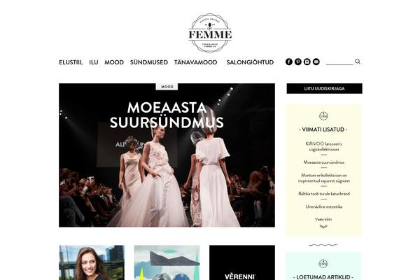Site using Femme-article-widget plugin