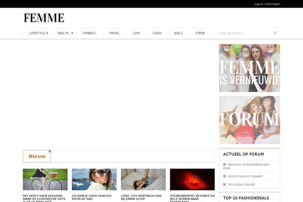 Femme theme site design template sample
