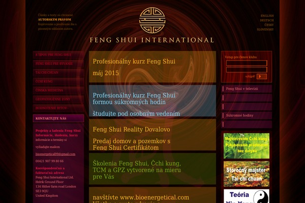 fengshui-studio.sk site used Fengshui