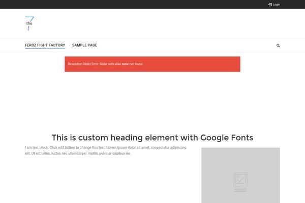 The7 theme site design template sample