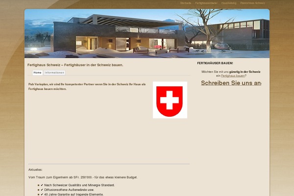 fertighausschweiz.ch site used Ch