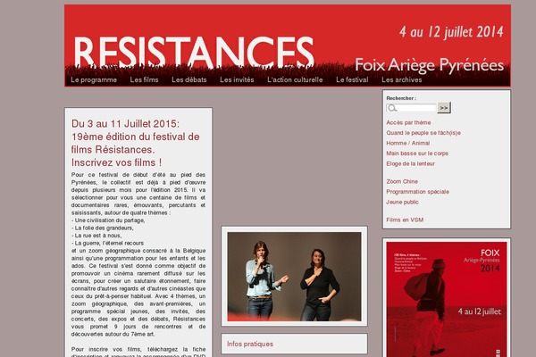festival-resistances.fr site used Festival-resistances