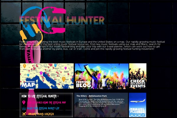 festivalhunter.com site used Explorable-v1.4